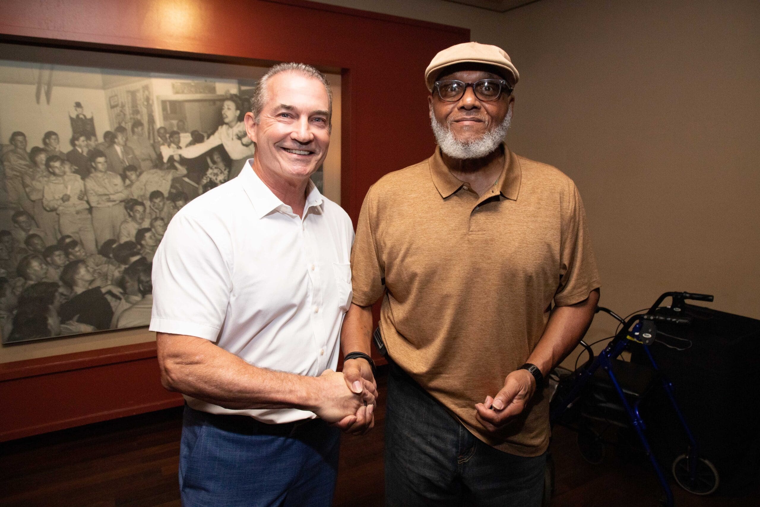 John Scallan and a client, financial consultation, Metairie LA